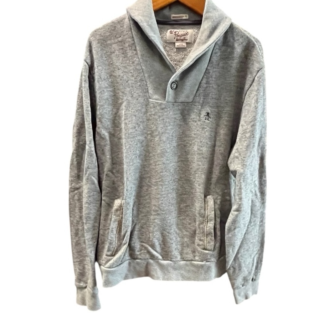 Penguin Heritage Slim Fit Men’s Sweater‎ / Casual Pullover– Size L, Gray